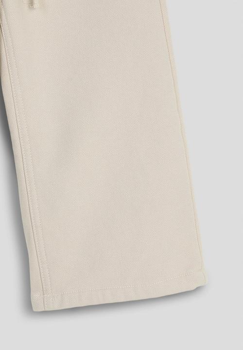Pop Candy - Wide leg denim jeans with tie - oatmeal