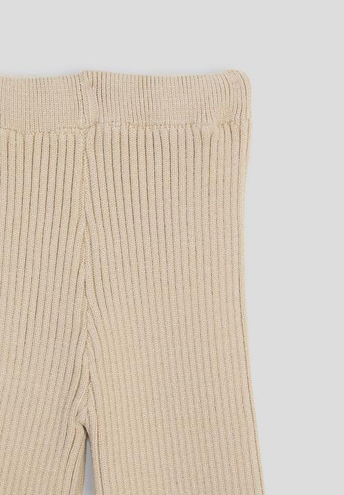 Pop Candy - Wide leg knit pants - beige