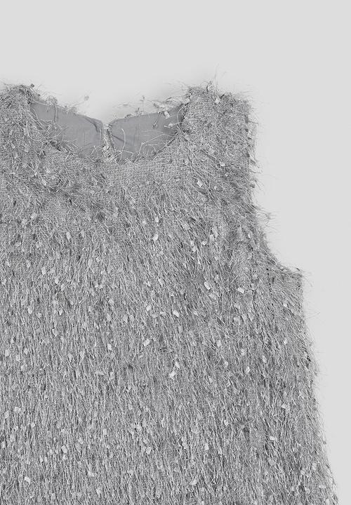 Pop Candy - Metallic eyelash fabric dress - grey