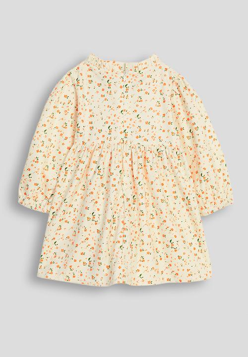 Pop Candy - Pleated collar dress - milk punch/floral aop