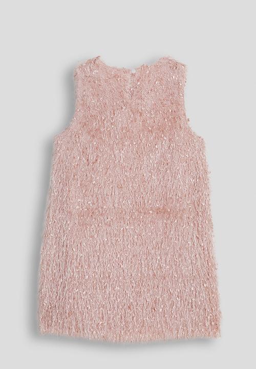 Pop Candy - Metallic eyelash fabric dress - pink