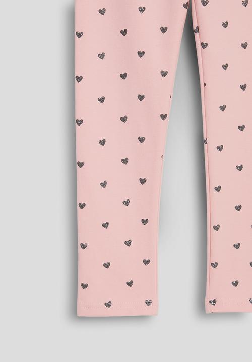 Pop Candy - Leggings - pastel pink/micro heart aop