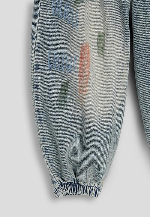 Pop Candy - Sand blasted denim jeans - light blue/multi