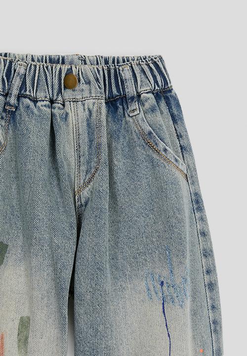 Pop Candy - Sand blasted denim jeans - light blue/multi