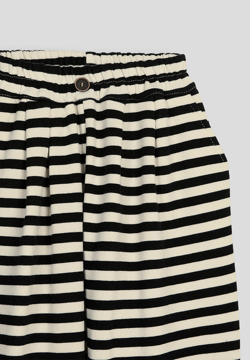 Pop Candy - Elastic cuffed pants - white/black stripe