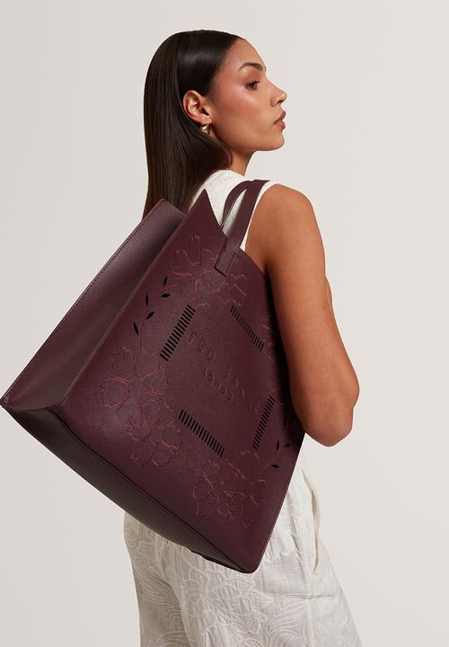Ted Baker - Rowcon Embroidery Floral Large Icon Bag - Dp Purple