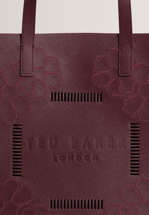Ted Baker - Rowcon Embroidery Floral Large Icon Bag - Dp Purple