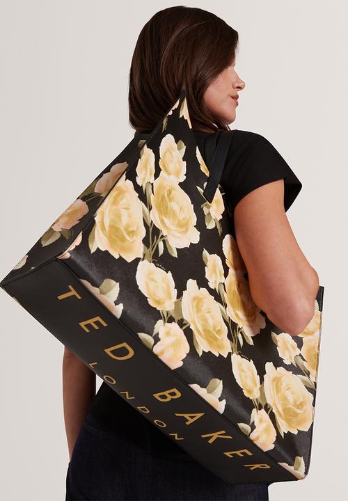 Ted Baker - Tamicon Floral Print Extra Large Icon Bag - Black