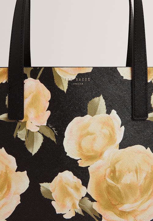 Ted Baker - Tamicon Floral Print Extra Large Icon Bag - Black