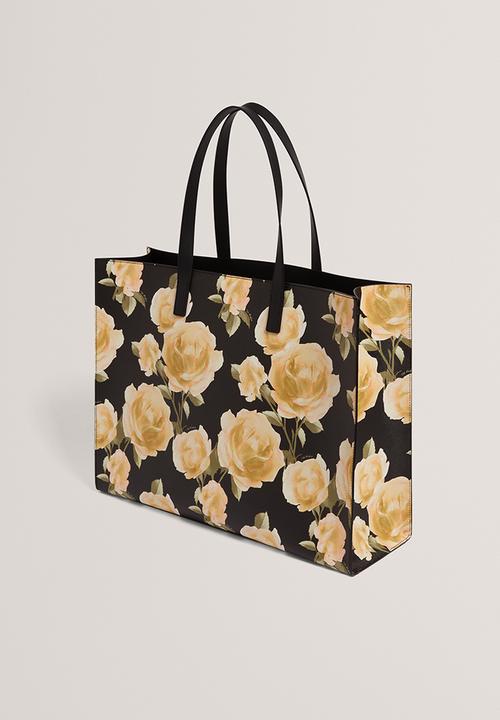Ted Baker - Tamicon Floral Print Extra Large Icon Bag - Black