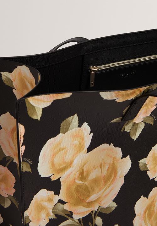 Ted Baker - Tamicon Floral Print Extra Large Icon Bag - Black