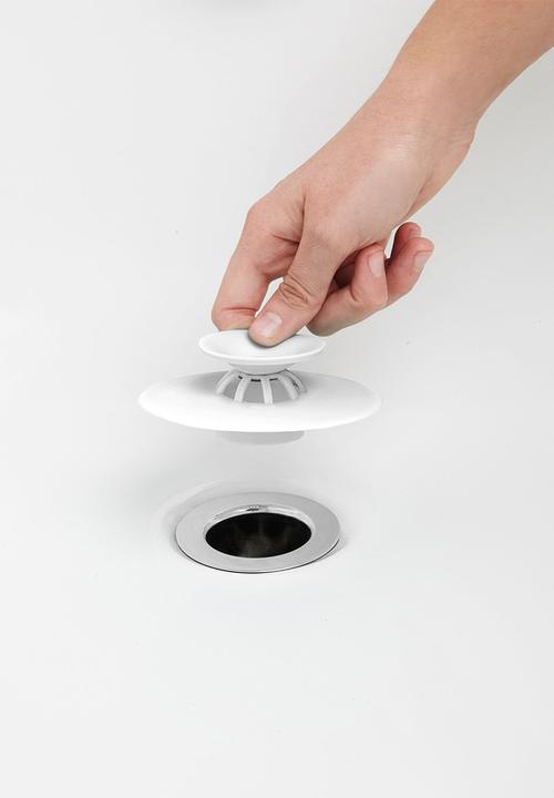 Umbra - Flex Drain Stop Hair Catcher - White