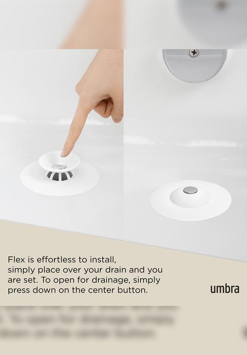 Umbra - Flex Drain Stop Hair Catcher - White