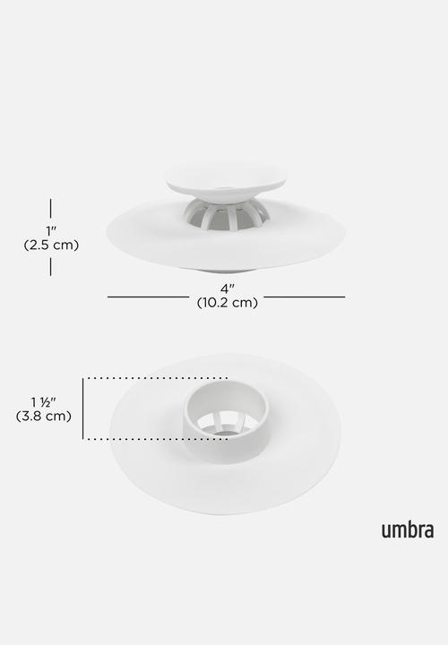 Umbra - Flex Drain Stop Hair Catcher - White