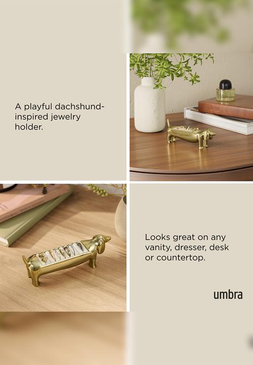 Umbra - Dachsie Ring Holder - Brass