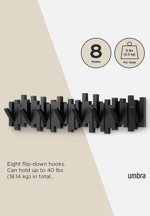 Umbra - Sticks 8 Hook - Black