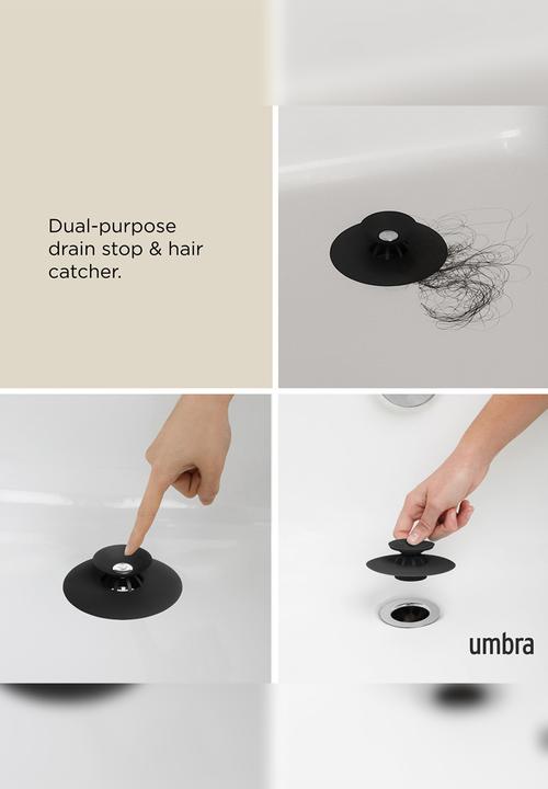 Umbra - Flex Drain Stop Hair Catcher - Black