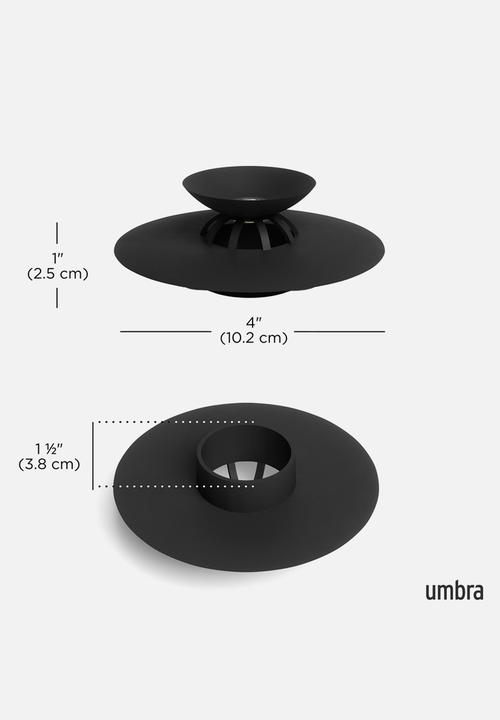 Umbra - Flex Drain Stop Hair Catcher - Black