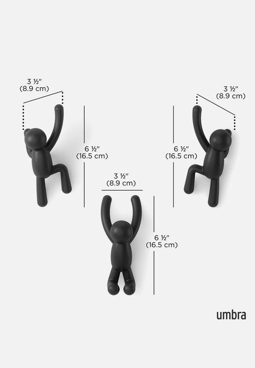Umbra - Buddy Hooks Set Of 3 - Black