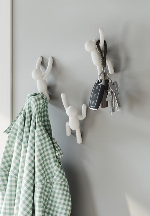 Umbra - Buddy Hooks Set Of 3 - White
