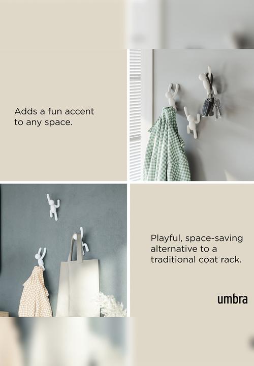 Umbra - Buddy Hooks Set Of 3 - White