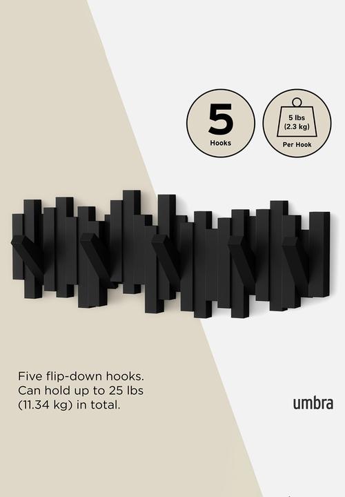Umbra - Sticks Multi Hook - Black