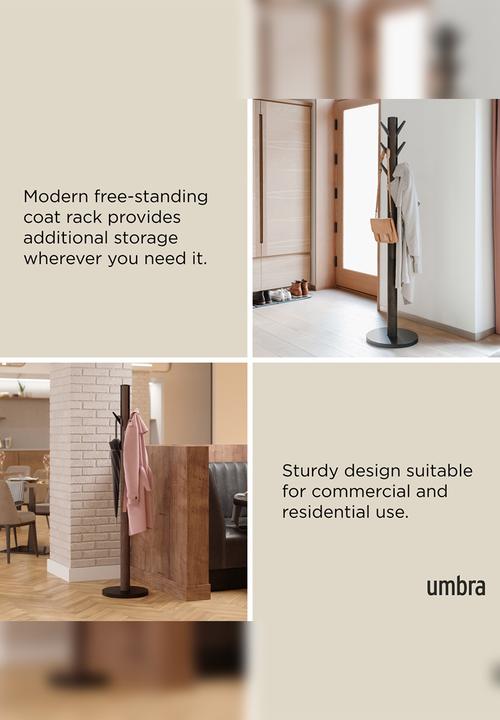Umbra - Flapper Coat Rack - Black & Walnut