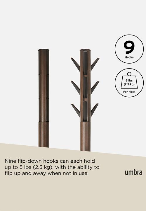 Umbra - Flapper Coat Rack - Black & Walnut
