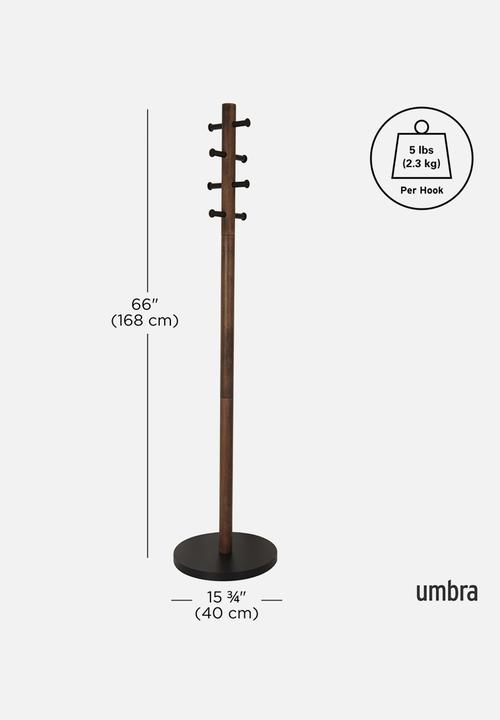 Umbra - Pillar Coat Rack - Black & Walnut
