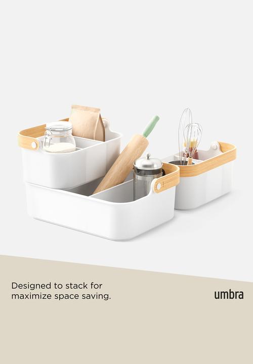 Umbra - Bellwood Bin - White & Natural