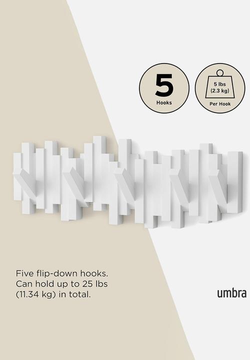 Umbra - Sticks Multi Hook - White