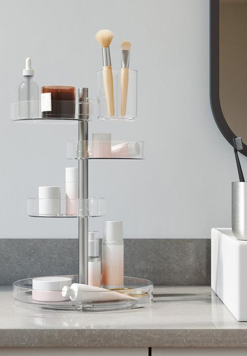 Umbra - Pirouette Organizer - Clear & Nickle