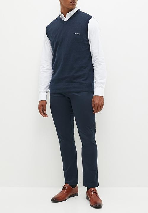 Pringle of Scotland - Pringle ryan sleeveless v-neck knitwear - navy