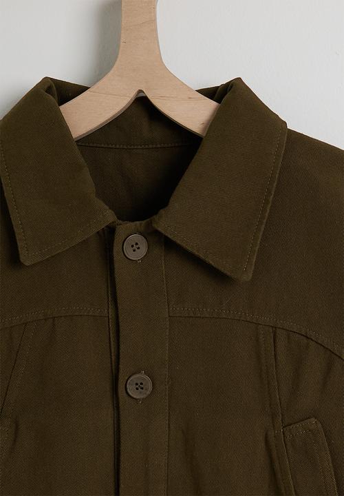 Pop Candy - Cropped shacket - dark coffee