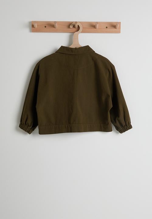 Pop Candy - Cropped shacket - dark coffee