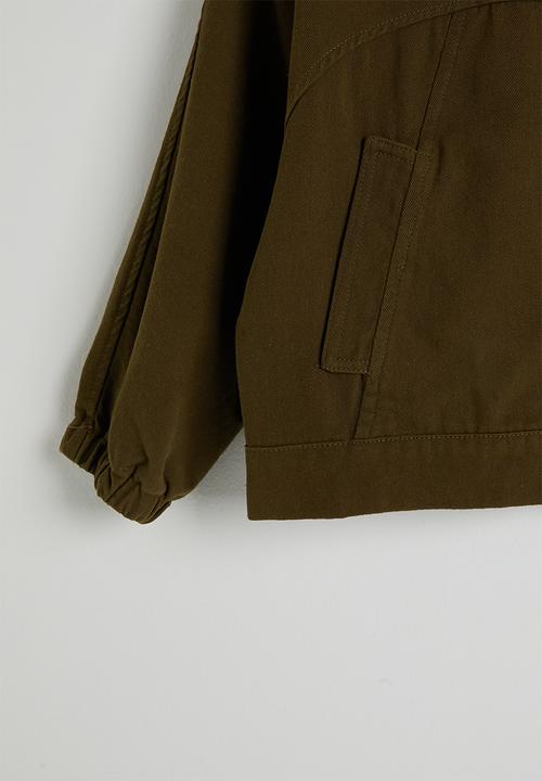 Pop Candy - Cropped shacket - dark coffee