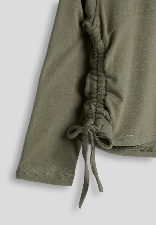 Pop Candy - Drawstring top & midi skirt - army green