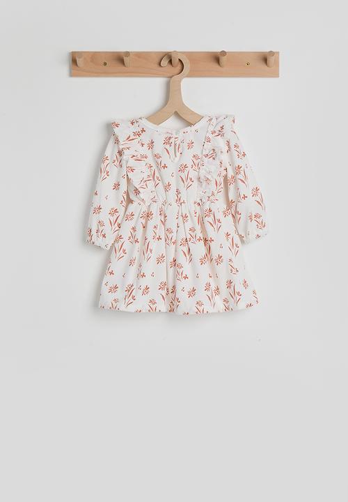 Pop Candy - Dress with beret & long socks - floral aop/white