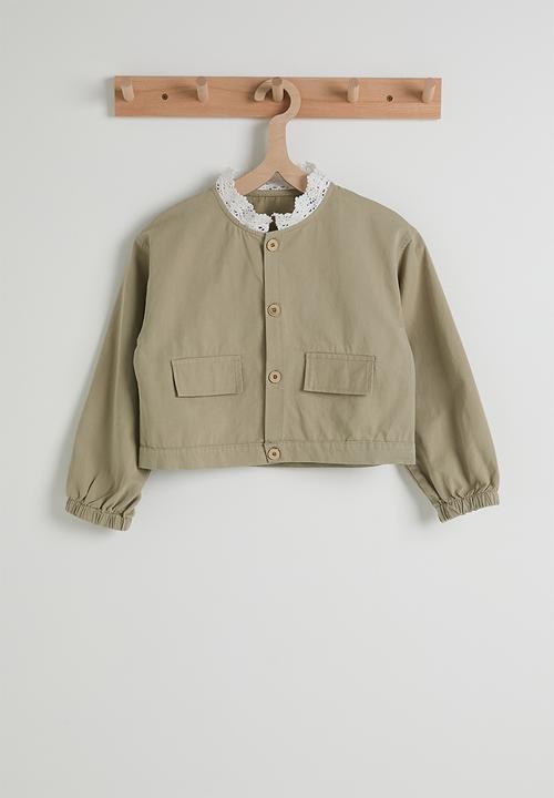Pop Candy - Cropped co-ord shacket - green