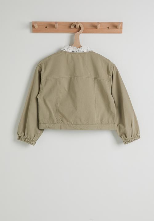 Pop Candy - Cropped co-ord shacket - green