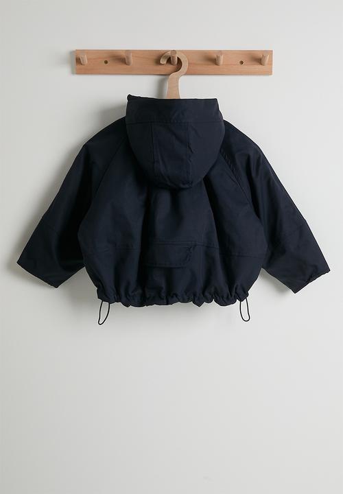 Pop Candy - Drawstring hem puffer jacket - dark navy