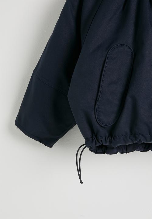 Pop Candy - Drawstring hem puffer jacket - dark navy