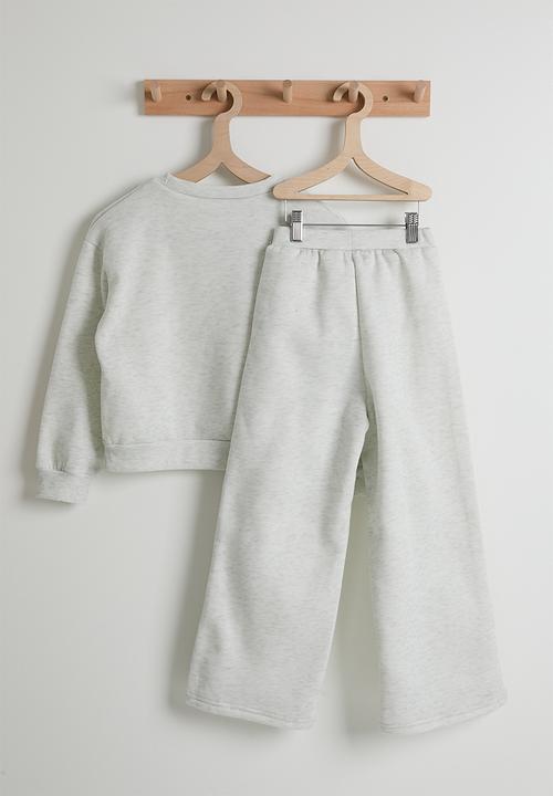 Pop Candy - Cherry graphic sweatshirt with sweatpants - light grey