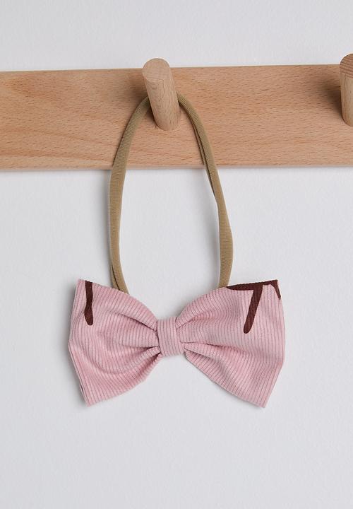 Pop Candy - Dungaree dress with headband - pink/bow aop