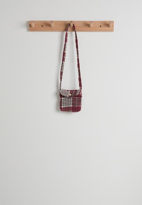 Pop Candy - 4 piece outfit set - cream/burgundy/check