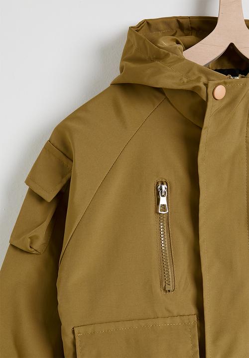 Pop Candy - Hooded cargo jacket - copper gold