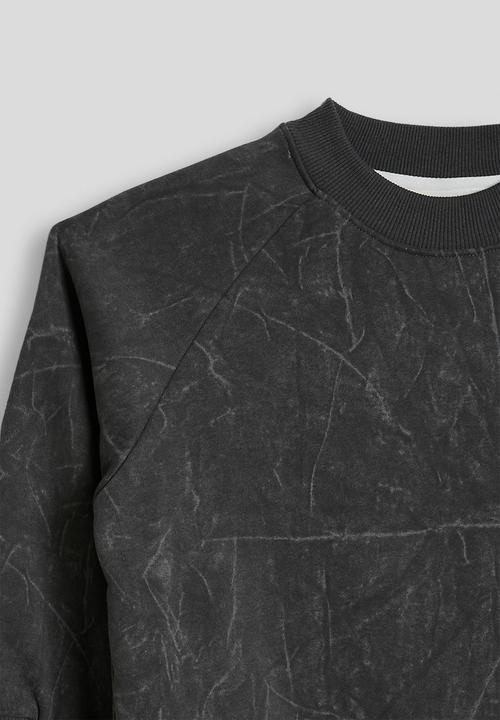 Pop Candy - Marble printed sweatshirt & joggers - dark grey