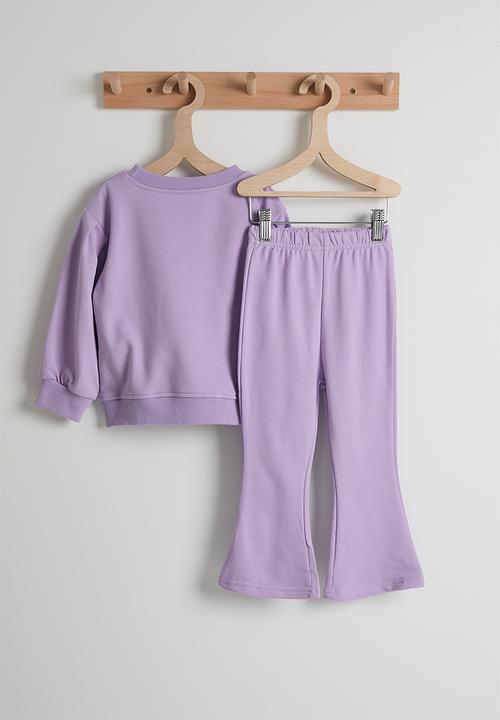 Pop Candy - Sweatshirt with flared sweatpants - pastel purple