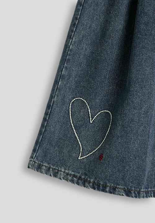 Pop Candy - Knit vest with striped shirt & wide leg jeans - navy/blue