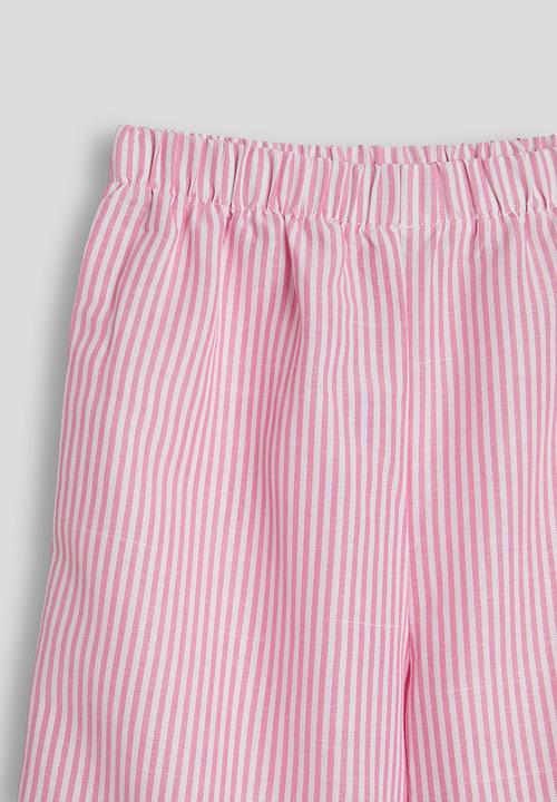 Pop Candy - Peter pan collar blouse with pants - pink stripes